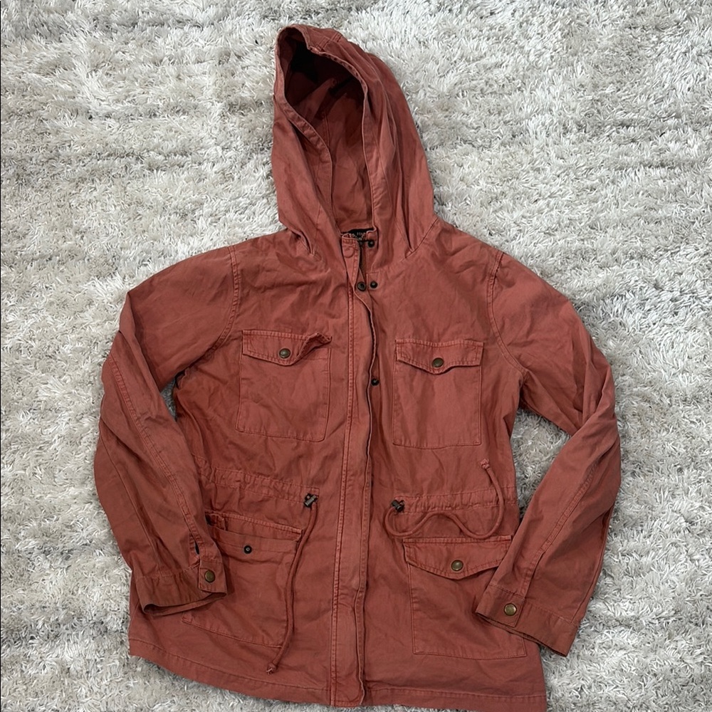 Forever 21 Coral Zip-Up Jacket